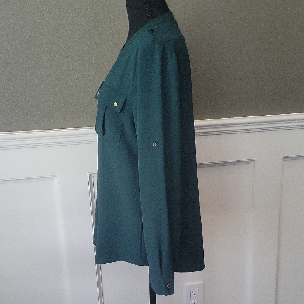Calvin Klein Teal Button-Up Shirt - Picture 3 of 5